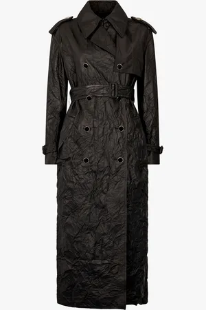 Roberto Cavalli Trench Long Effet Ondulé - Female Manteaux Et Vestes 38