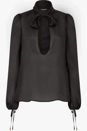 Roberto Cavalli Chemise Avec Nœud Et Découpe - Female Silk Shirts 38