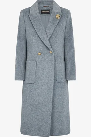 Roberto Cavalli Manteau Gris En Laine Cachemire - Female Prêt-à-porter 48