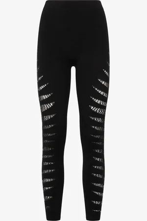 Roberto Cavalli Leggings With Perforated Python Pattern - Female Pantalons Et Shorts Unica