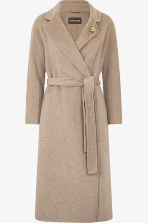 Roberto Cavalli Manteau Marron En Laine Et Cachemire - Female Prêt-à-porter 44