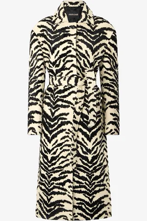 Roberto Cavalli Manteau À Imprimé White Tigresse - Female Manteaux Et Vestes 40
