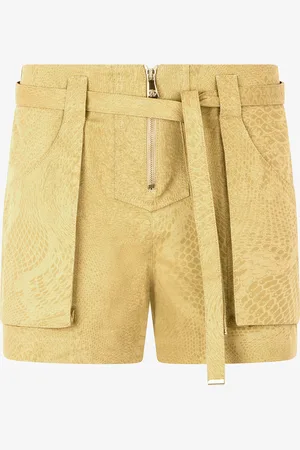 Roberto Cavalli Short Avec Ceinture Et Imprimé Python - Female Pantalons Et Shorts 38