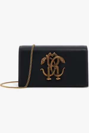 Roberto Cavalli Shoulder Bag With Monogram Mirror Snake - Female Sacs Unica