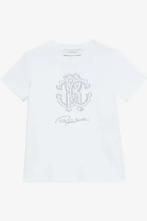 Roberto Cavalli T-shirt Avec Monogramme Rc Et Signature En Strass - Female 04a