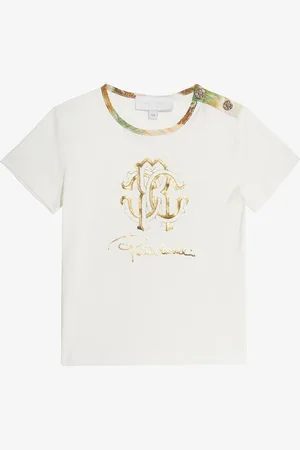 Roberto Cavalli T-shirt Avec Monogramme Rc Et Logo Dorés - Female 04a