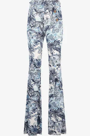 Roberto Cavalli Pantalon Évasé Avec Imprimé Sur Toute La Surface - Female Vêtements 40