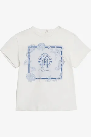 Roberto Cavalli T-shirt Avec Imprimé Marin Et Monogramme Rc - Female 06m