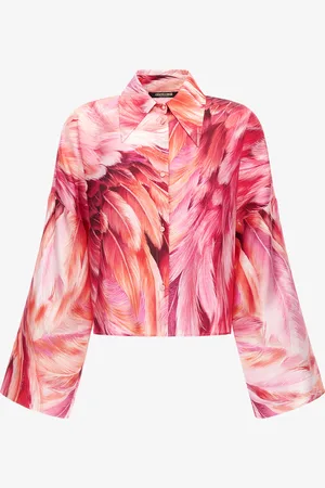 Roberto Cavalli Plumage Print Shirt - Female Blouses Et Tops 44