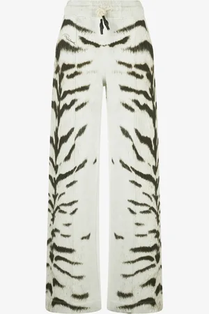 Roberto Cavalli Pantalon De Sport Pour Homme Avec Imprimé Tigresse Blanche Ogat X - Male Xs