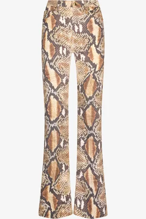 Roberto Cavalli Denim Imprimé Python - Female Pantalons Et Shorts 38