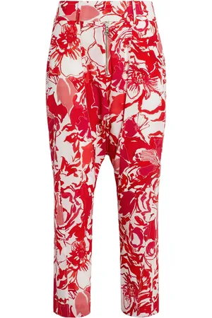 Roberto Cavalli Pantacourt À Imprimé Hortensias - Female Prêt-à-porter 42