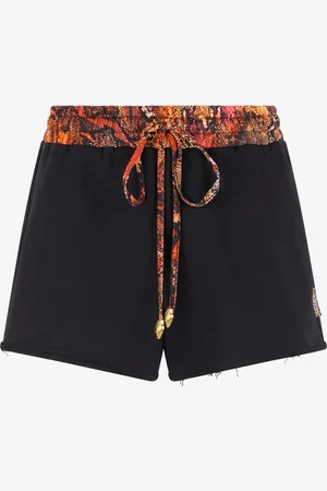 Roberto Cavalli Short De Sport Avec Imprimé Python À La Taille - Female Pantalons Et Shorts S