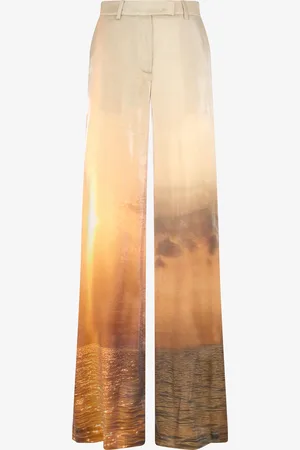 Roberto Cavalli Pantalon Palazzo Imprimé Sunset - Female Pantalons Et Shorts 40