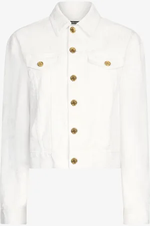 Roberto Cavalli Veste En Denim Avec Boutons Dorés - Female Manteaux Et Vestes 38