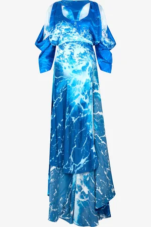 Roberto Cavalli Robe Longue Imprimée Stretto Di Messina - Female Robes 38