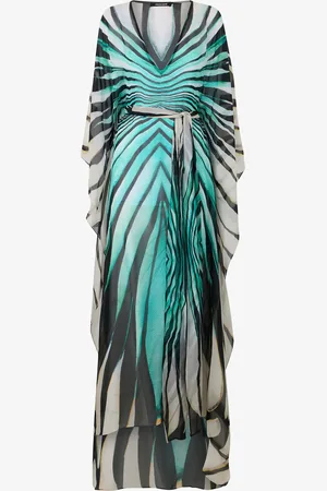 Roberto Cavalli Kaftan Imprimé Ray Of Sea - Female Maillots De Bain 38