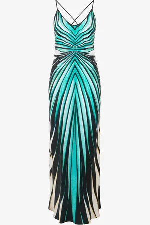 Roberto Cavalli Robe Maxi En Soie Imprimé Ray Of Sea - Female Robes 38