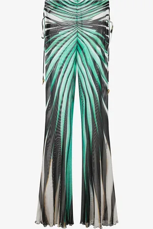Roberto Cavalli Pantalon Évasé Imprimé Ray Of Sea - Female Pantalons Et Shorts 38