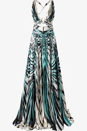 Roberto Cavalli Robe Maxi Imprimé Ray Of Sea Soie - Female Robes 38