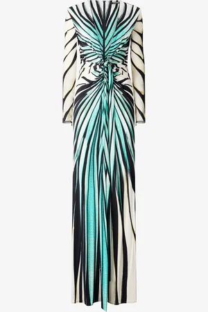 Roberto Cavalli Ray Of Sea Imprimé Robe Maxi - Female Robes 38