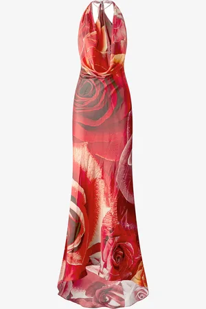 Roberto Cavalli Robe Longue À Imprimé Roses - Female Robes 38