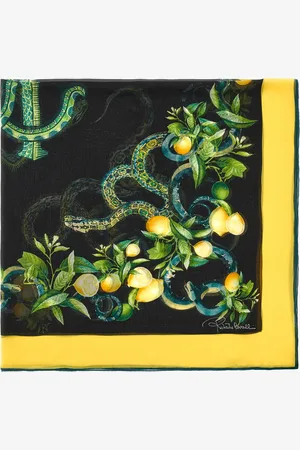Roberto Cavalli Shawl With Lemon Print - Female Foulards Et Echarpes Unica