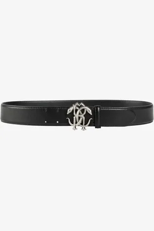 Roberto Cavalli Ceinture En Cuir À Boucle Mirror Snake - Male Ceintures 90