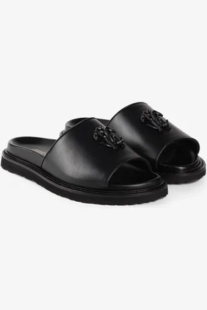 Roberto Cavalli Claquettes À Ornement Mirror Snake - Male Sandales Et Claquettes 41