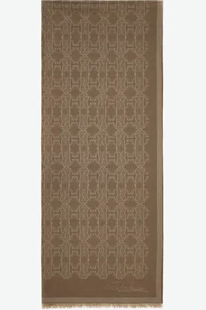 Roberto Cavalli Stole With Rc Monogram Print - Female Foulards Et Echarpes Unica