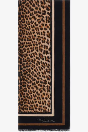 Roberto Cavalli Stole With Giaguaro Heritage Print - Female Foulards Et Echarpes Unica