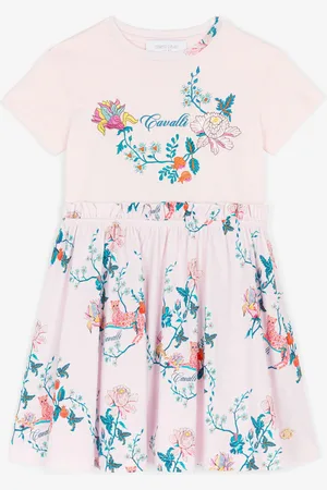 Roberto Cavalli Robe En Coton À Imprimé Jaguars Et Fleurs - Female Prêt-à-porter 08a