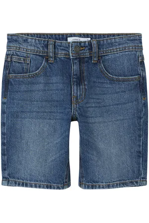 NAME IT Short Junior Garçon Coton Indigo - Indigo