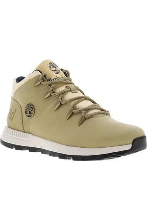 Timberland Bottines à Lacets Ronds Sprint Trekker Mid En Cuir Nubuck Beige Et écru - Beige