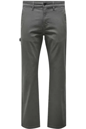 Only & Sons Pantalon Edge Loose Work Pant Coton Anthracite - Anthracite