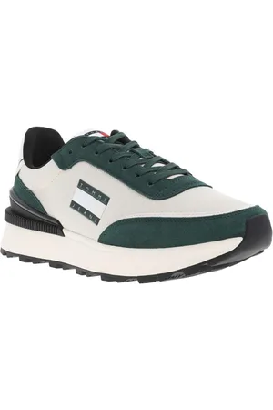 Tommy Hilfiger Baskets Basses En Cuir Vertes - Vertes