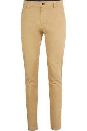 Tommy Hilfiger Pantalon Chino En Coton Stretch Beige - Beige