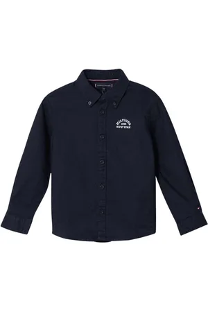 Tommy Hilfiger Chemise Junior Garçon En Coton En Transition Marine - Marine