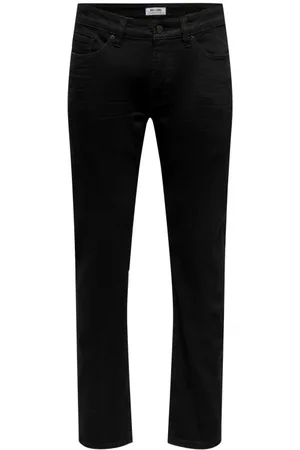 Only & Sons Jean Coupe Droite En Coton Noir - Noir