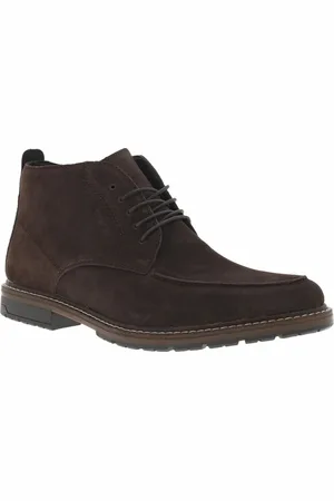 Rieker Bottines En Cuir Marron Et à Lacets - Marron