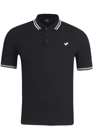 Kaporal 5 Polo Coton Biologique Avec Manches Courtes Et Col Boutonné Noir - Noir