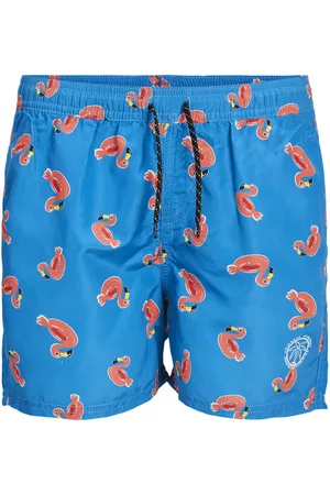 JACK & JONES Short De Bain Crete Swim Akm Camo Logo Bleu - Bleu