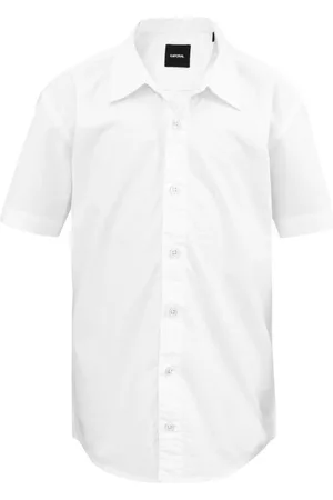 Kaporal 5 Chemise Manches Courtes Junior Garçon En Coton Blanche - Blanche