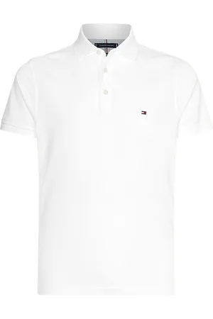 Tommy Hilfiger Polo Manches Courtes Tommy H Sportswear "1985 Polo" En Maille Piquée Blanc - Blanc