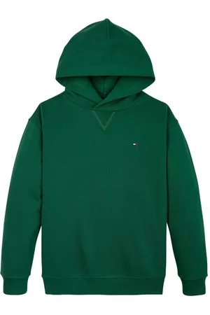 Tommy Hilfiger Sweat Junior Garçon Avec Manches Longues Et Col à Capuche Vert - Vert