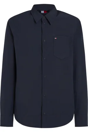 Tommy Hilfiger Surchemise Avec Manches Longues Et Col Français Marine - Marine