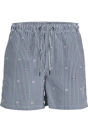 JACK & JONES Short De Bain Rayé Avec Un Lien De Serrage Junior Garçon Bleu Marine Rayé - Marine
