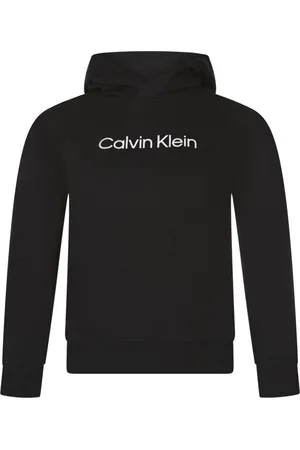 Calvin Klein Sweat Junior Garçon Calvin Klein Coton Avec Manches Longues Et Col à Capuche Noir - Noir