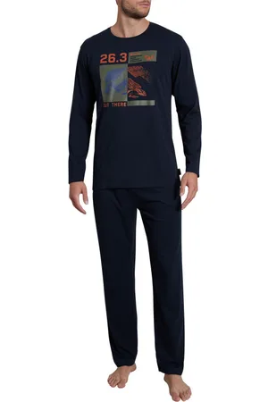 TOM TAILOR Pyjama Long Avec Manches Longues Et Col Rond Marine - Marine