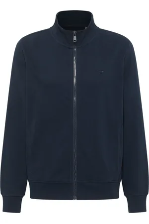 Mustang Sweat Dillon Coton Avec Manches Longues Et Col Montant Marine - Marine